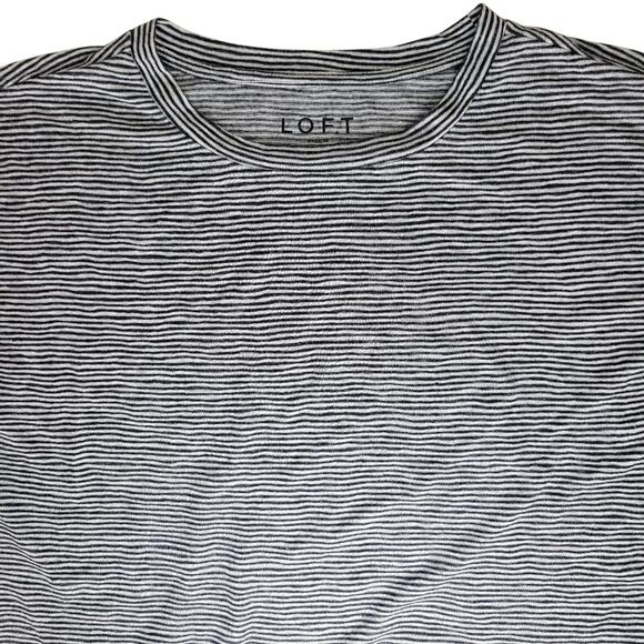 Loft Pinstriped Long Sleeve‎ Top XS - Picture 3 of 7